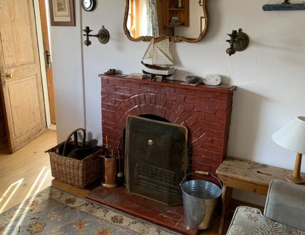 Living room fireplace