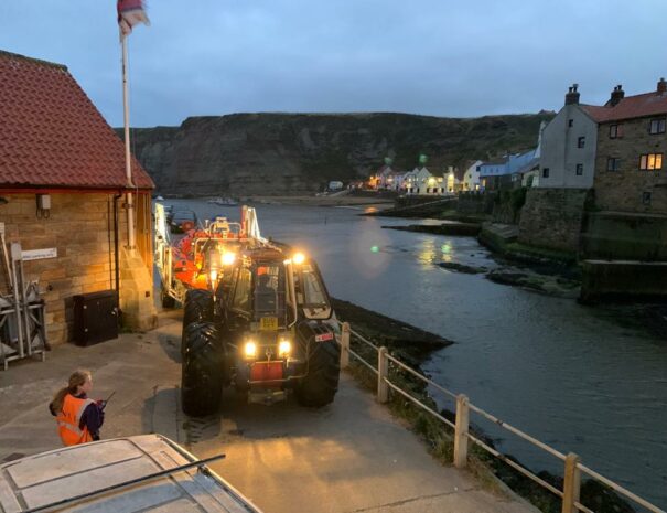 Lifeboat Launch Seen From Lifeboat Cottage